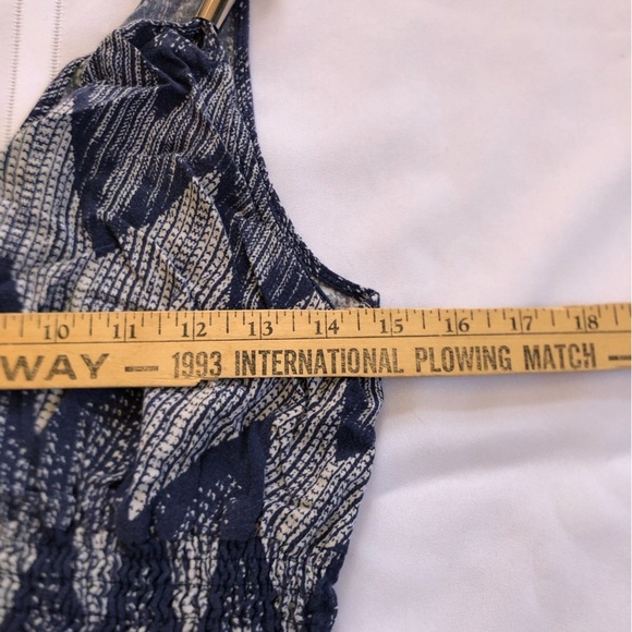 Blue Patterned Maxi Dress - Picture 5 of 13